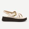 Sandália Zatta Flatform Fivela Entrelaçada Val Off White