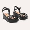 Sandália Zatta Anabela Flat Alanis Preto Napa