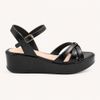 Sandália Zatta Anabela Flat Alanis Preto Napa