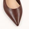 Scarpin Zatta Slingback Salto Baixo Dalila Marrom