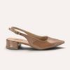 Scarpin Zatta Slingback Salto Baixo Dalila Nude