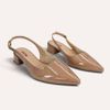 Scarpin Zatta Slingback Salto Baixo Dalila Nude