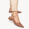 Scarpin Zatta Slingback Salto Baixo Dalila Nude