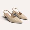Scarpin Zatta Slingback Salto Baixo Dalila Amendoa