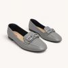 Mocassim Zatta Detalhe de Fivela Sirley Cinza