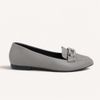 Mocassim Zatta Detalhe de Fivela Sirley Cinza