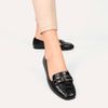 Mocassim Zatta Detalhe de Fivela Sirley Texturizado Preto