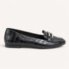 Mocassim Zatta Detalhe de Fivela Sirley Texturizado Preto
