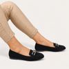 Mocassim Zatta Detalhe de Fivela Sirley Preto Nobuck
