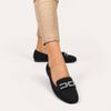 Mocassim Zatta Detalhe de Fivela Sirley Preto Nobuck