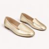 Mocassim Zatta Liso Bico Quadrado Silvana Dourado