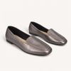 Mocassim Zatta Liso Bico Quadrado Silvana Prata Velho