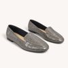 Mocassim Zatta Liso Bico Quadrado Silvana Cinza
