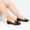 Mocassim Zatta Liso Bico Quadrado Silvana Texturizado Preto