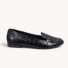 Mocassim Zatta Liso Bico Quadrado Silvana Texturizado Preto