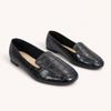Mocassim Zatta Liso Bico Quadrado Silvana Texturizado Preto