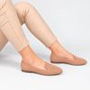Mocassim Zatta Liso Bico Quadrado Silvana Nude