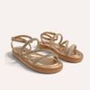 Sandália Papete Zatta Flatform Strass Leona Bronze