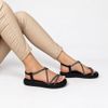 Sandália Papete Zatta  Flat Brilho Luciene Preto