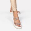 Sandália Papete Zatta  Flat Brilho Luciene Off White