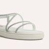 Sandália Papete Zatta  Flat Brilho Luciene Off White