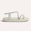Sandália Papete Zatta  Flat Brilho Luciene Off White