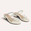 Sandália Zatta Dois em Um Salto Bloco  Sandy Off White