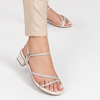Sandália Zatta Dois em Um Salto Bloco  Sandy Off White
