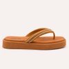 Tamanco Zatta Flatform de Dedo Felicia Caramelo