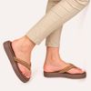 Tamanco Zatta Flatform de Dedo Felicia Marrom