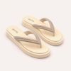 Tamanco Zatta Flatform de Dedo Felicia Off White