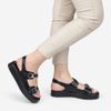 Sandália Zatta Flatform  Fivelas Vitoria Preta