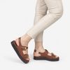 Sandália Zatta Flatform  Fivelas Vitoria Caramelo