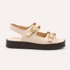 Sandália Zatta Flatform  Fivelas Vitoria Off White