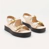 Sandália Zatta Flatform  Fivelas Vitoria Off White