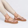 SandáliaPapete Zatta Flatform Strass Açucena Caramelo