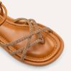 SandáliaPapete Zatta Flatform Strass Açucena Caramelo