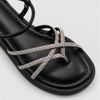 SandáliaPapete Zatta Flatform Strass Açucena Preta