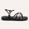 SandáliaPapete Zatta Flatform Strass Açucena Preta