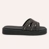 Tamanco Zatta Flatform Pedraria Francine Preto