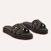 Tamanco Zatta Flatform Pedraria Francine Preto