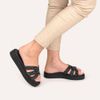 Tamanco Zatta Flatform Pedraria Francine Preto