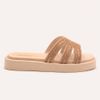 Tamanco Zatta Flatform Pedraria Francine Amendoa
