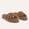 Tamanco Zatta Flatform Pedraria Francine Marrom