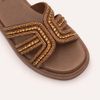 Tamanco Zatta Flatform Pedraria Francine Marrom