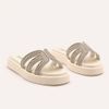 Tamanco Zatta Flatform Pedraria Francine Off White