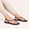 Chinelo Zatta com Strass e Tira Traseira Charlote Preto