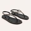 Chinelo Zatta com Strass e Tira Traseira Charlote Preto