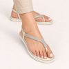 Chinelo Zatta com Strass e Tira Traseira Charlote Off White
