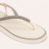 Chinelo Zatta com Strass e Tira Traseira Charlote Off White